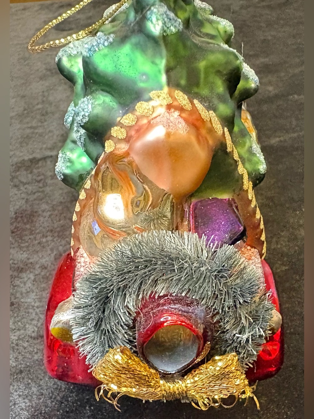 Vintage Christmas Delivery Truck Glass Ornament - Picture 3 of 10